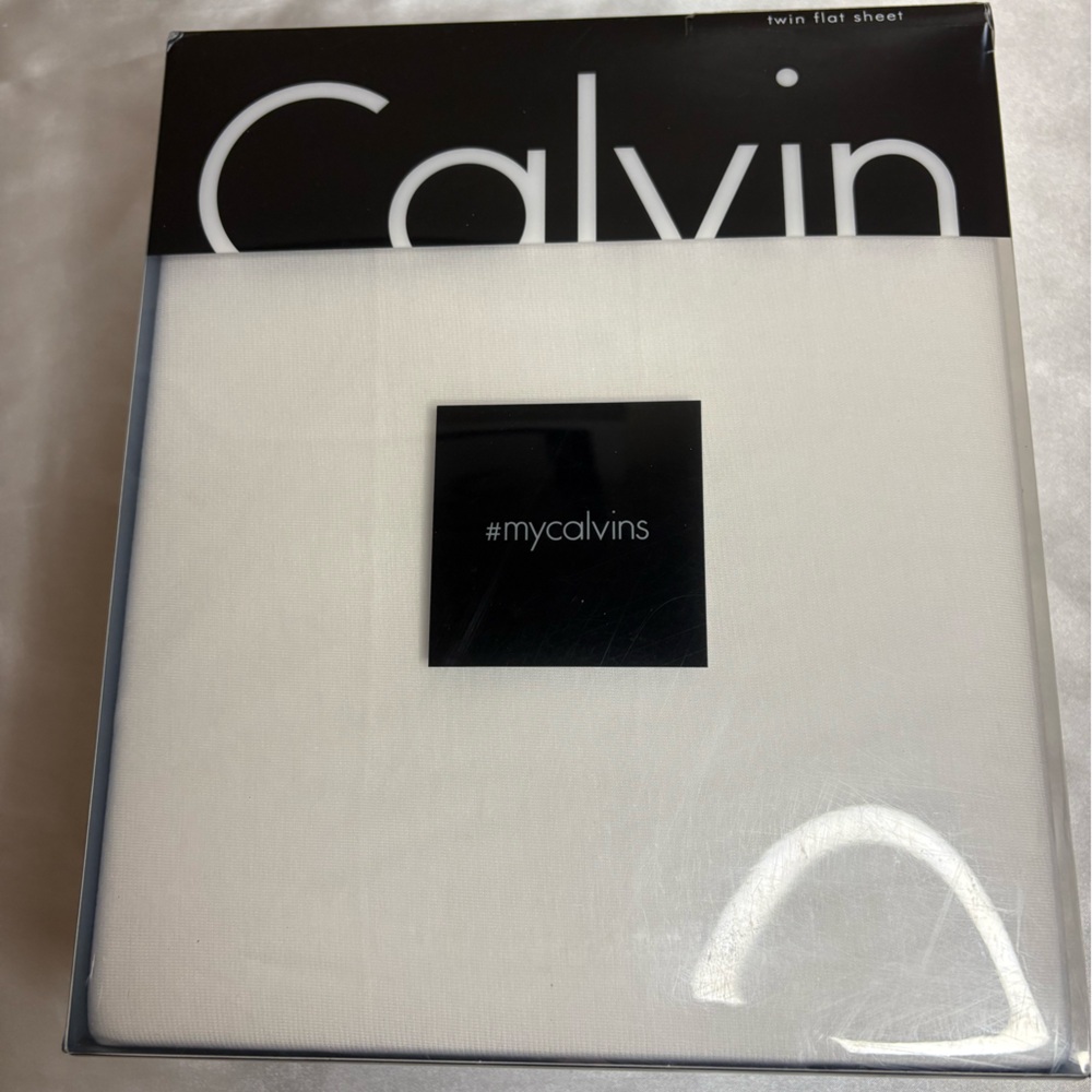 Calvin Klein flat sheet, modern cotton body, twin